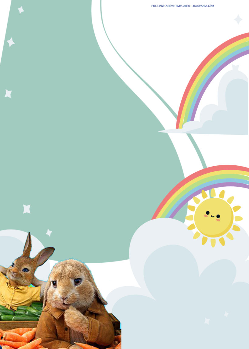 7+ Peter The Rabbit Run Away Trip Birthday Invitation Templates THree