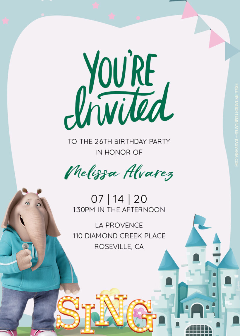 7+ Singing The Birthday Melody With Sing 2 Birthday Invitation Templates Title