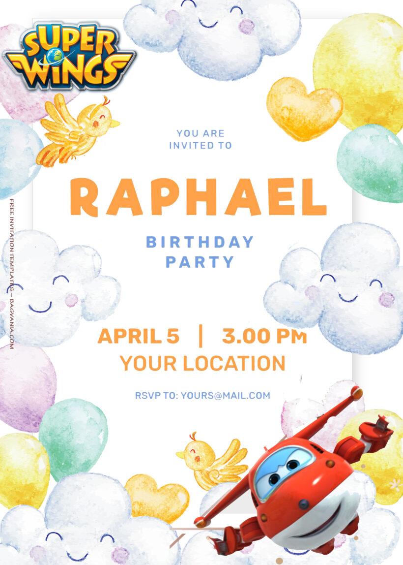 7+Superwing To Deliver Your Package Birthday Invitation Templates Title