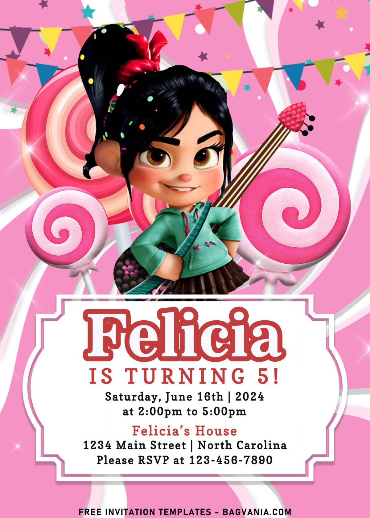 9+ Girly Vanellope Birthday Invitation Templates Great For All Ages
