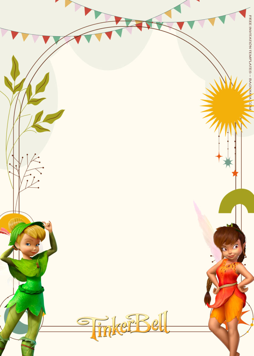 7+ TinkerBell Playing With Friends Birthday Invitation Templates Five