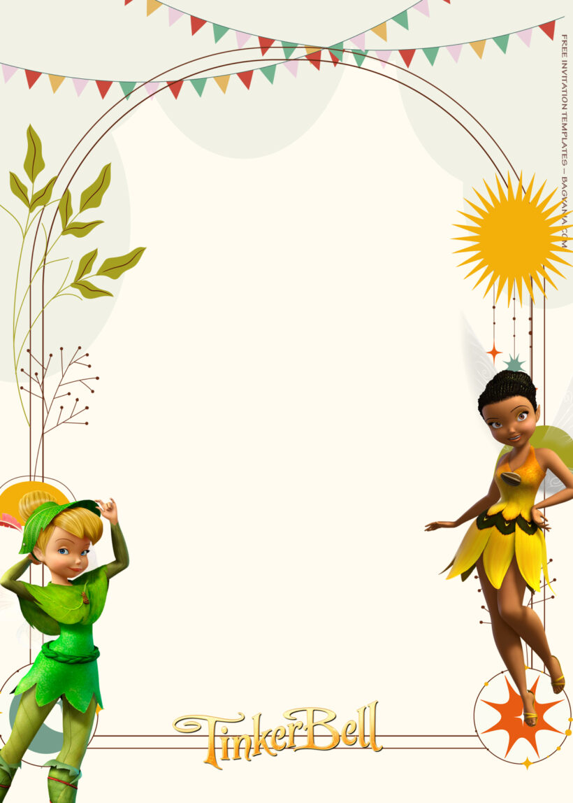 7+ TinkerBell Playing With Friends Birthday Invitation Templates Four