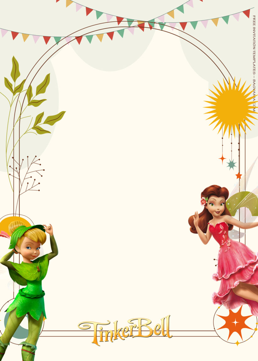 7+ TinkerBell Playing With Friends Birthday Invitation Templates Six