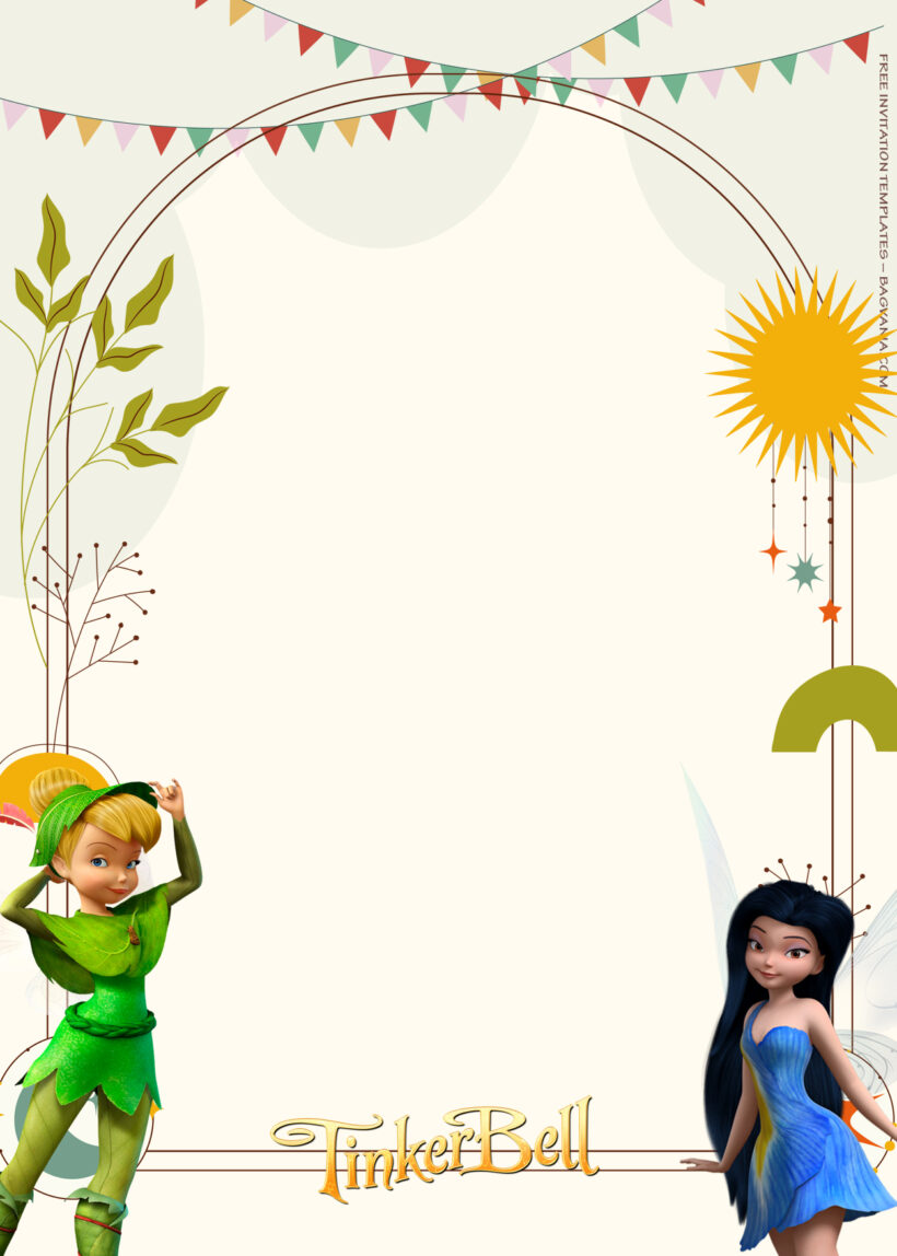 7+ TinkerBell Playing With Friends Birthday Invitation Templates Three