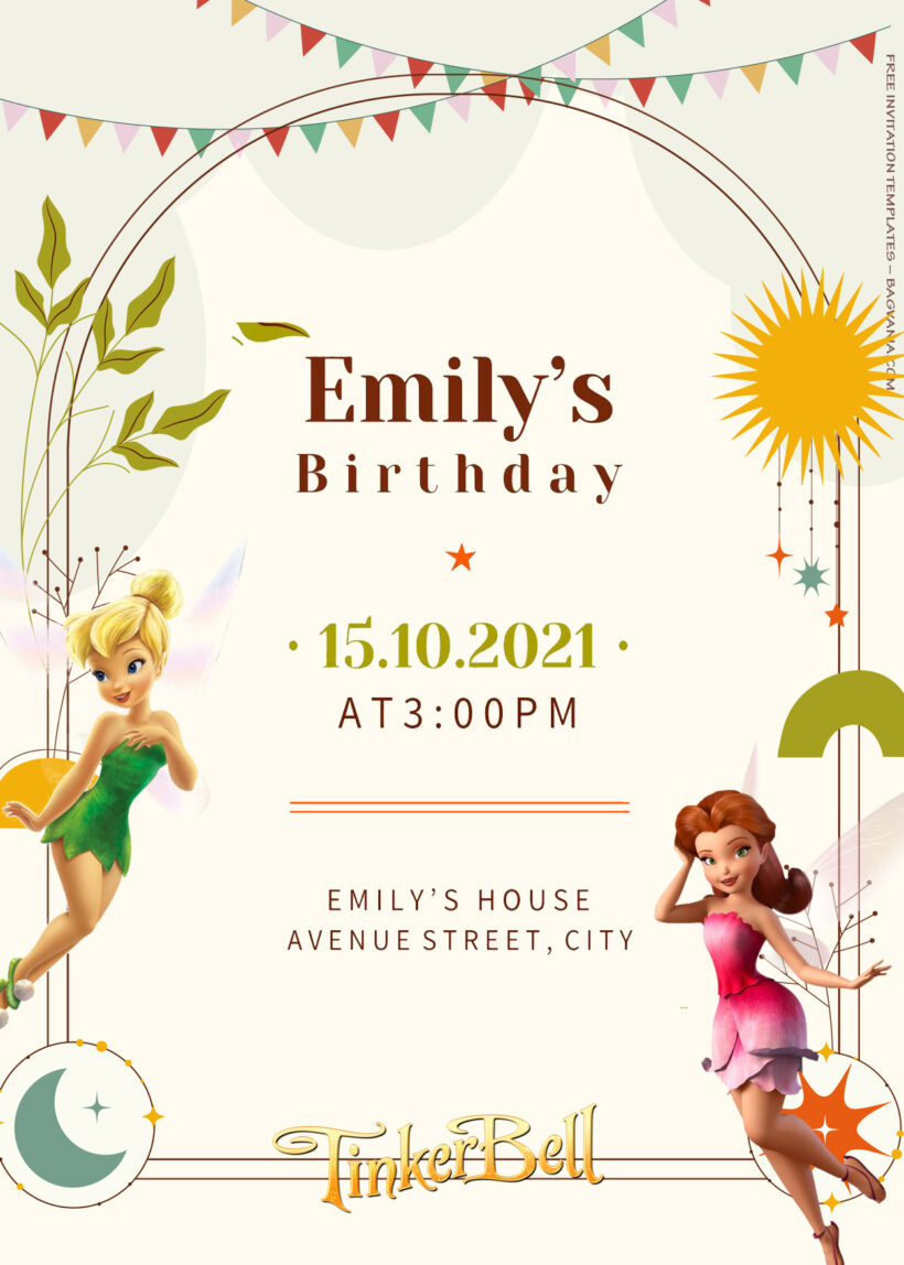 7+ TinkerBell Playing With Friends Birthday Invitation Templates Title