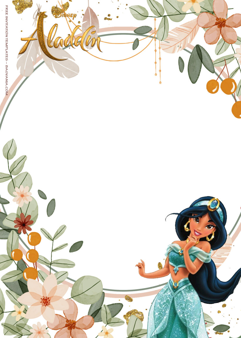 8+ Aladdin Magical Delight With Jasmine Birthday Invitation Templates Seven