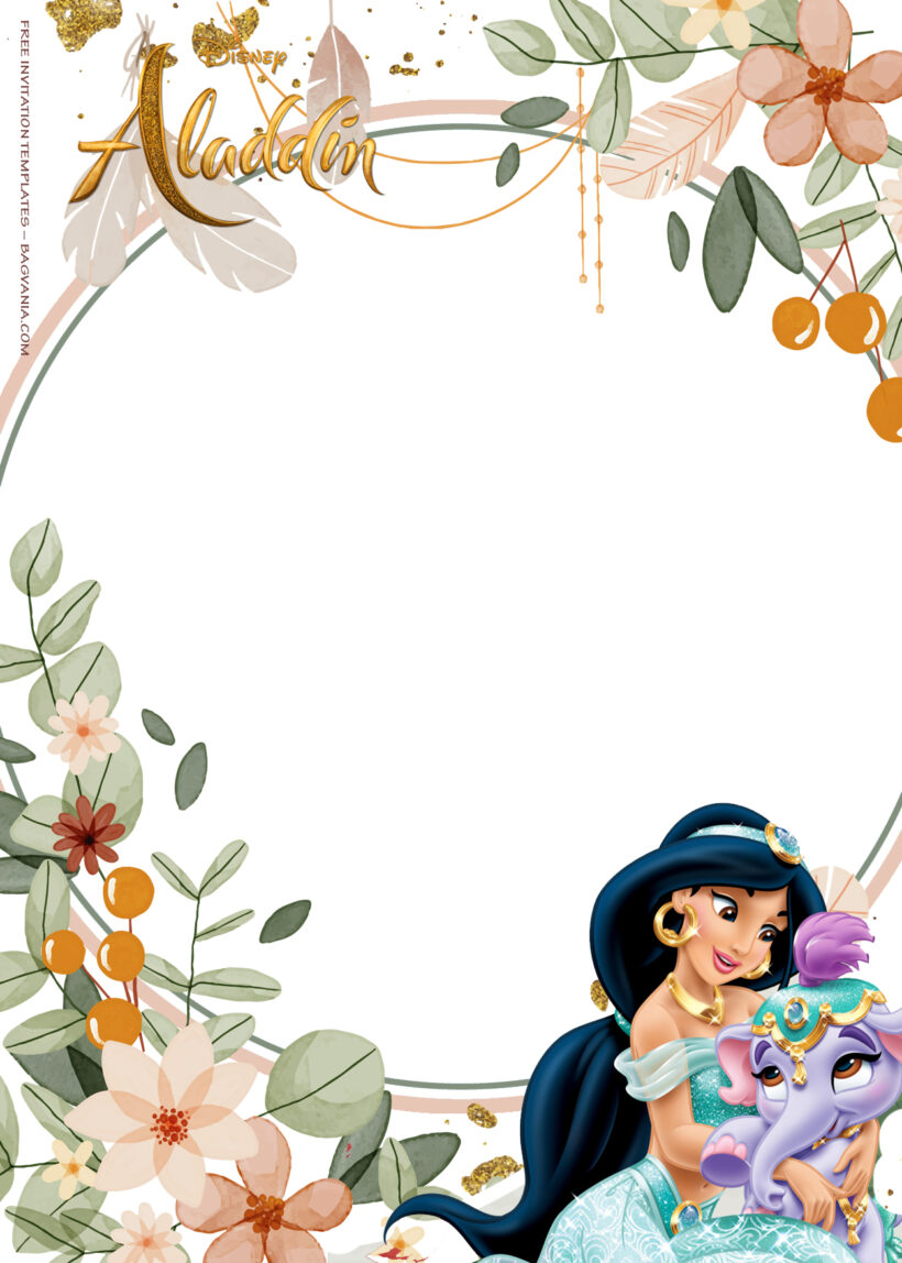 8+ Aladdin Magical Delight With Jasmine Birthday Invitation Templates Six