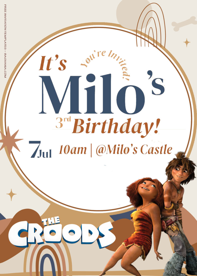 8+ Prehistoric Life With The Croods Birthday Invitation Templates Title