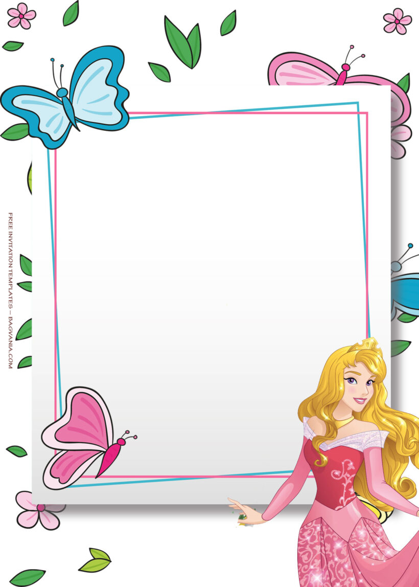 8+ Sleeping Beauty With Butterflies Birthday Invitation Templates One