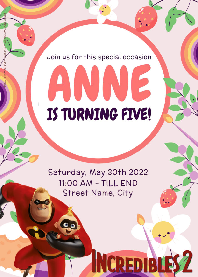 8+ The Incredibles Power Family Birthday Invitation Templates Title