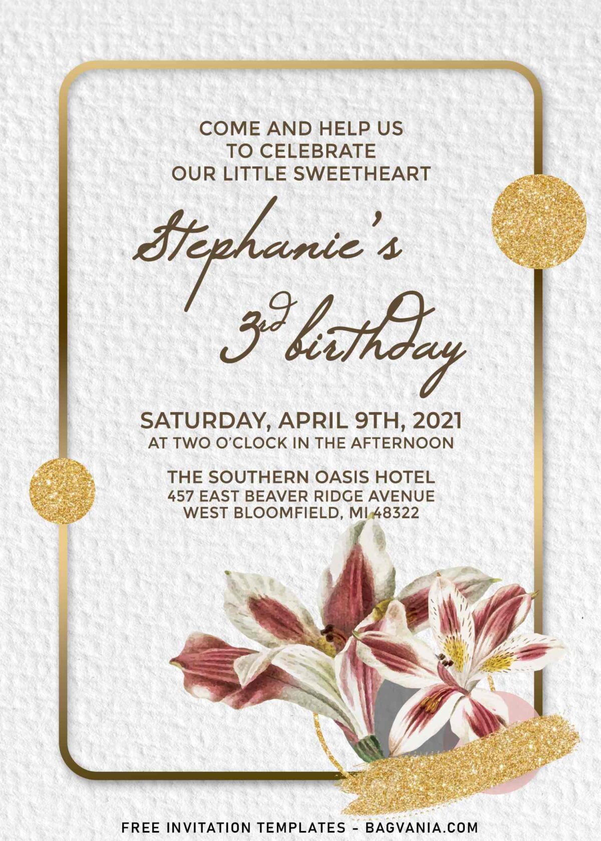 9+ Finest Paper Blooms Birthday Invitation Templates