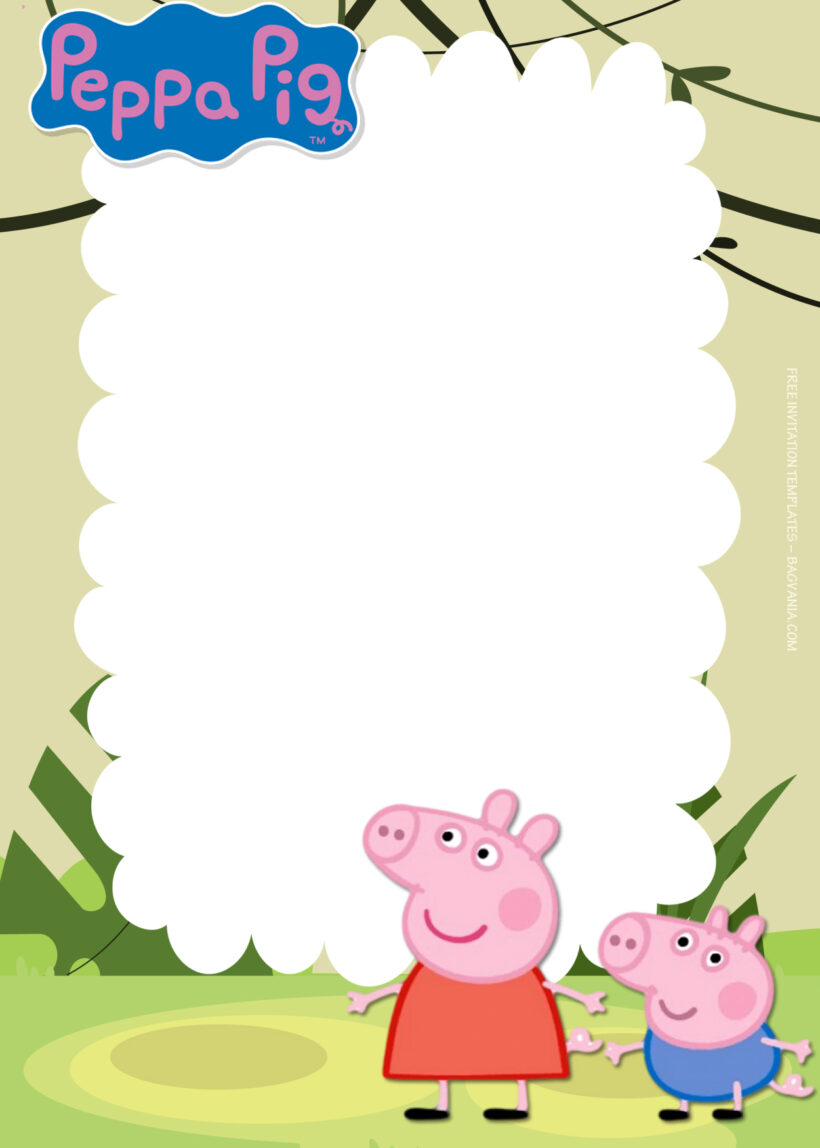 9+ Peppa Pig Happy Day With Family Birthday Invitation Templates Five