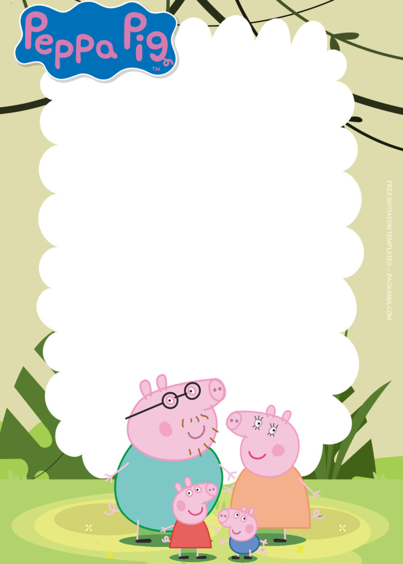 9+ Peppa Pig Happy Day With Family Birthday Invitation Templates Seven
