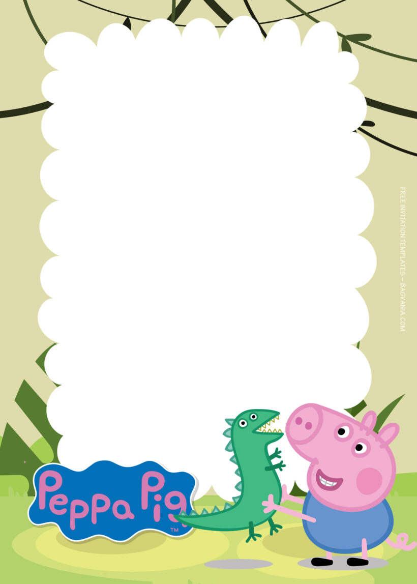9+ Peppa Pig Happy Day With Family Birthday Invitation Templates Two