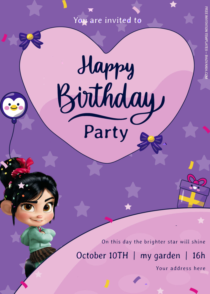 9+ Ralph Breaks The Internet With Penelope Birthday Invitation Templates Title