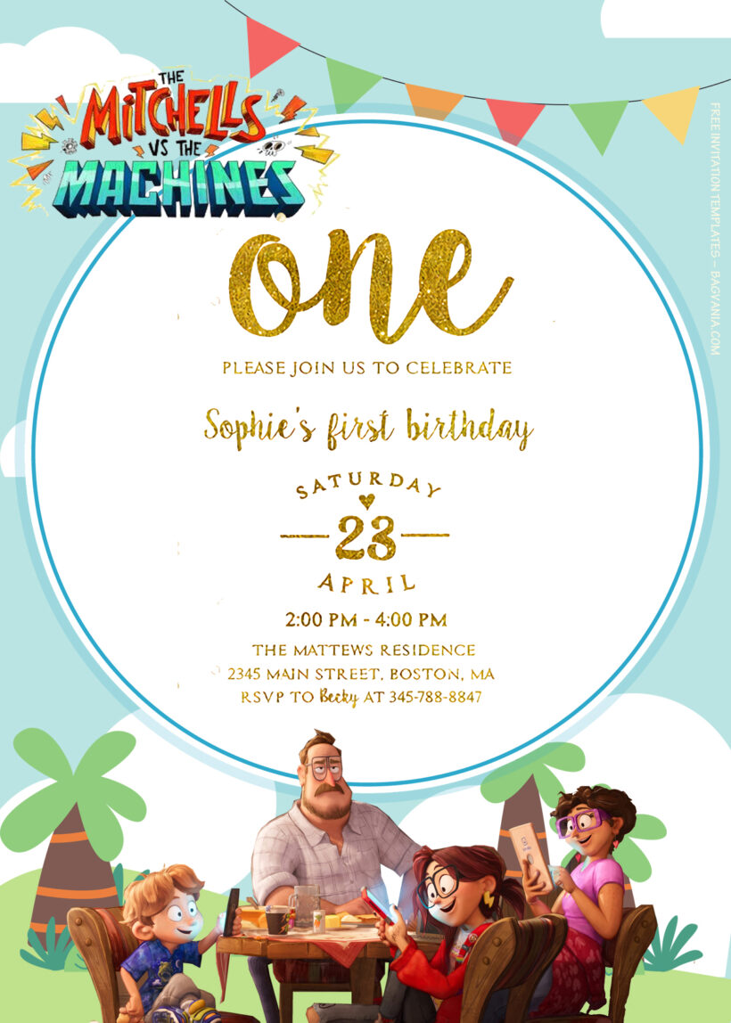 9+ The Mitchelle Vs Machines Fight The Technology Birthday Invitation Templates Title