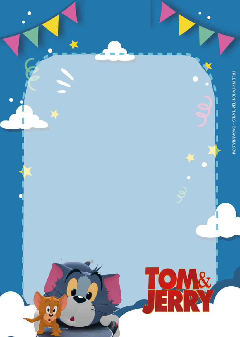 9+ Tom And Jerry Chasing Around The Town Birthday Invitation Templates One