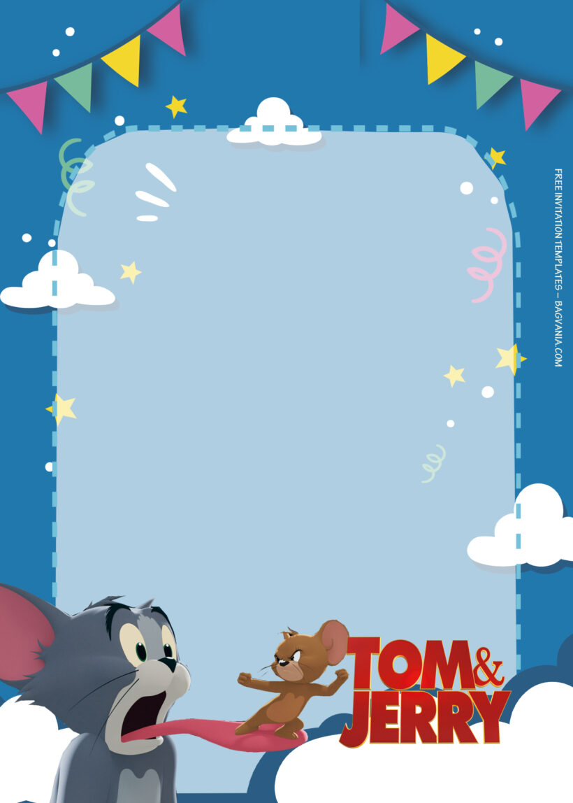9+ Tom And Jerry Chasing Around The Town Birthday Invitation Templates Seven