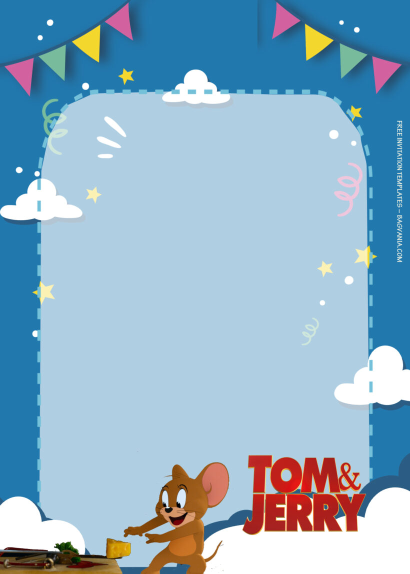 9+ Tom And Jerry Chasing Around The Town Birthday Invitation Templates Six