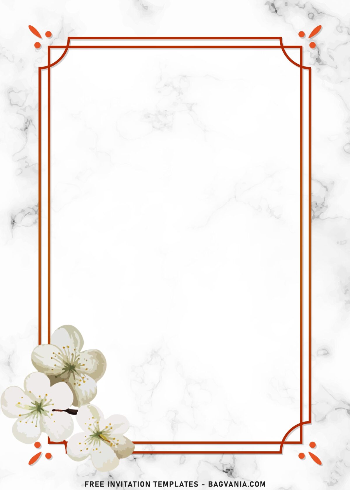 7+ Luxury Marble Floral Invitation Templates For Modest Celebrations with 