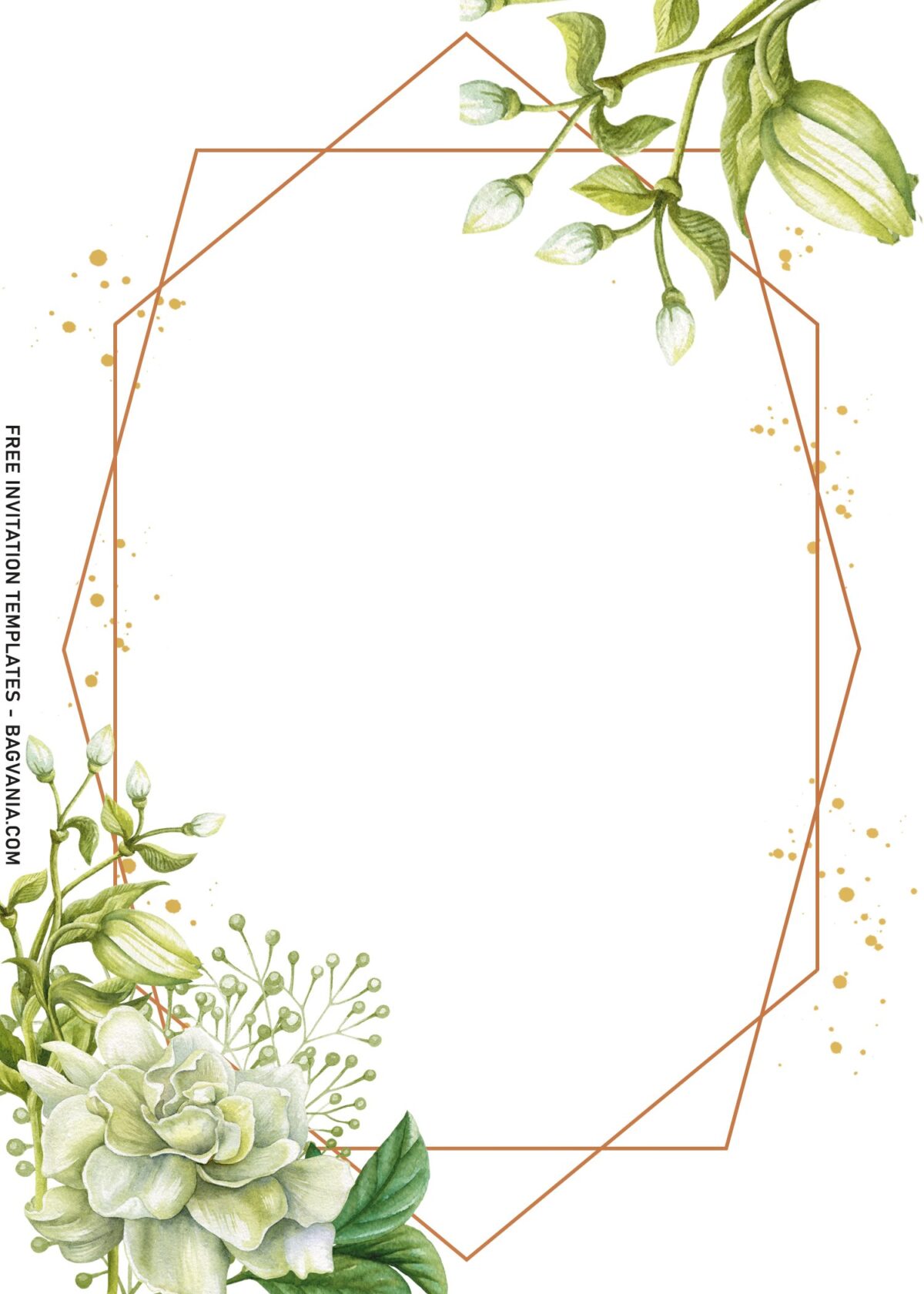 7+ Rustic & Chic Foliage Invitation Templates To Inspire You with blush watercolor carnation