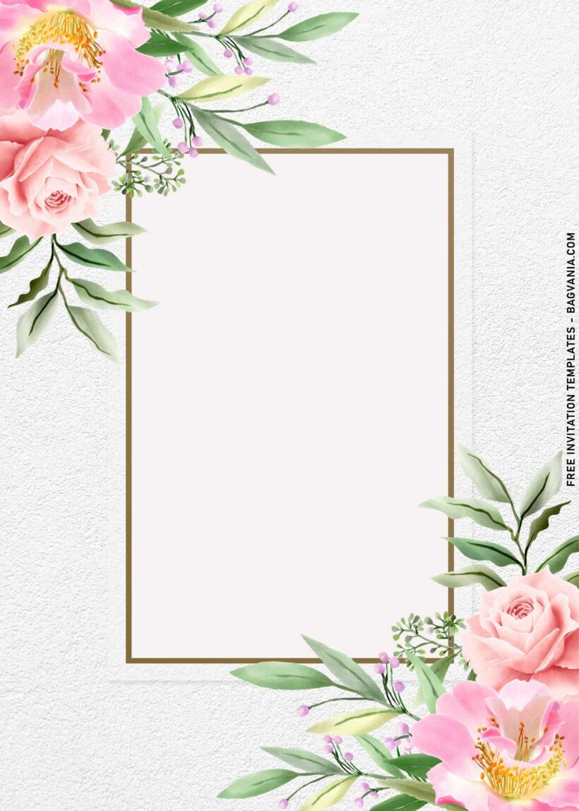 9+ Watercolor Gardenia And Ranunculus Floral Invitation Templates ...