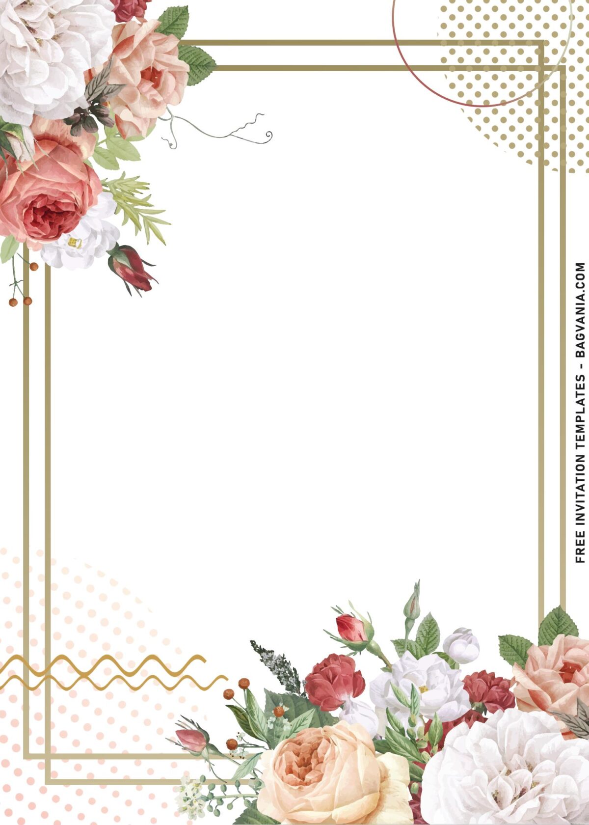 9+ Enchanted Garden Party Invitation Templates With Gardenia And Roses with gorgeous watercolor gardenia and roses