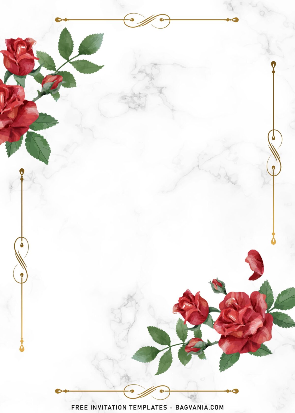 9+ Romantic Climbing Rose Invitation Templates Suitable For Any Events with white marble background