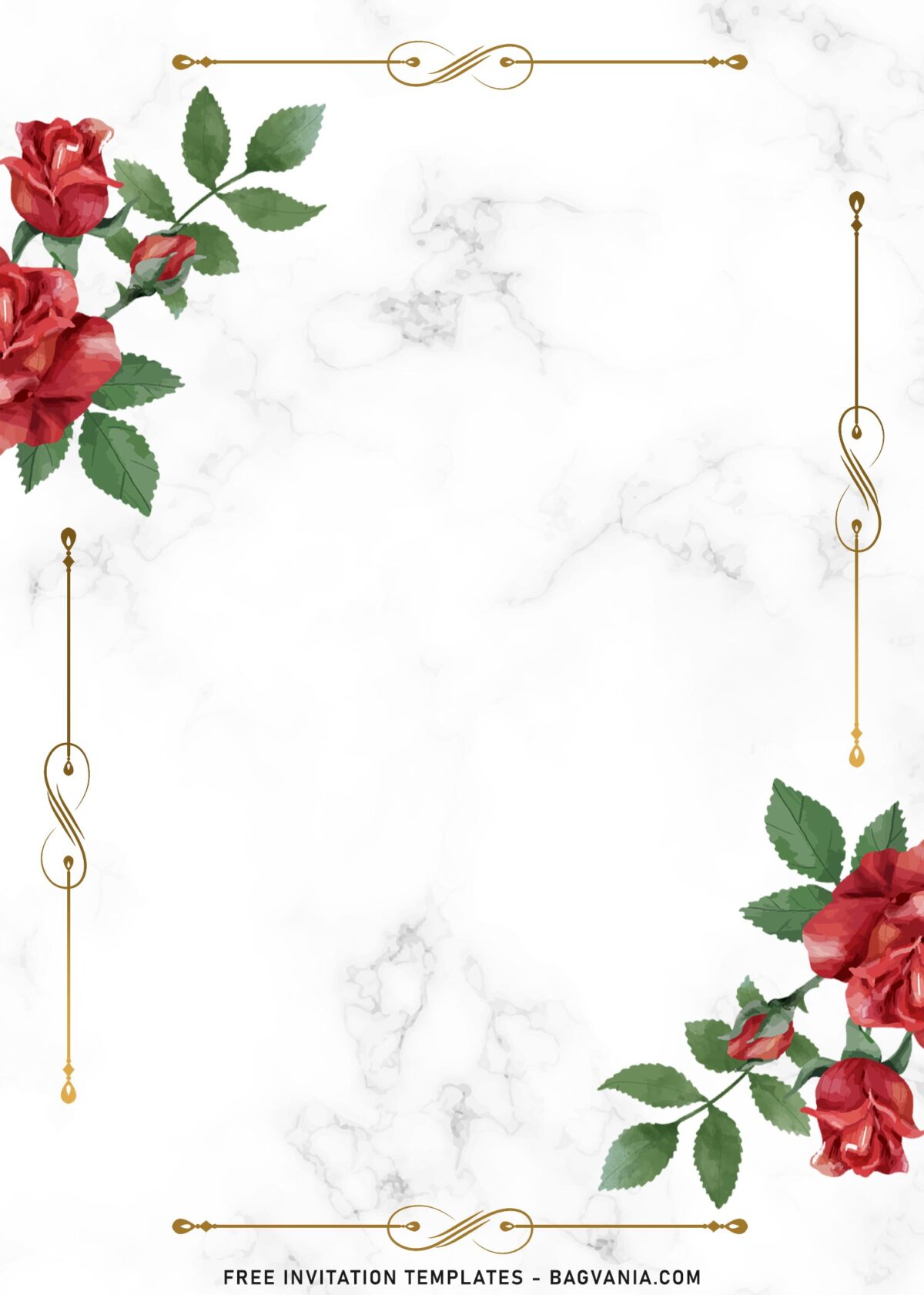 9+ Romantic Climbing Rose Invitation Templates Suitable For Any Events with luxury marble background
