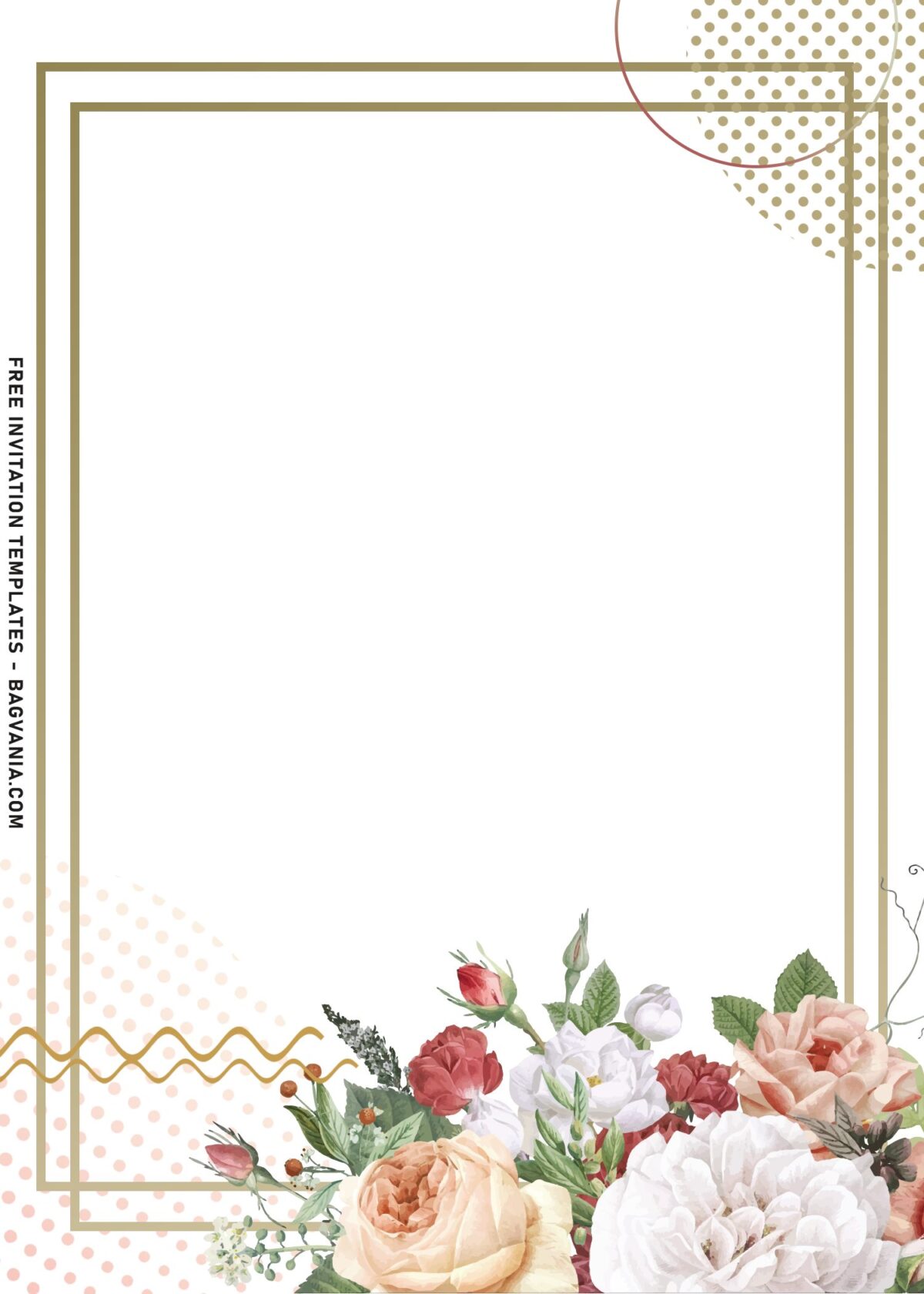9+ Enchanted Garden Party Invitation Templates With Gardenia And Roses with beautiful blush watercolor floral