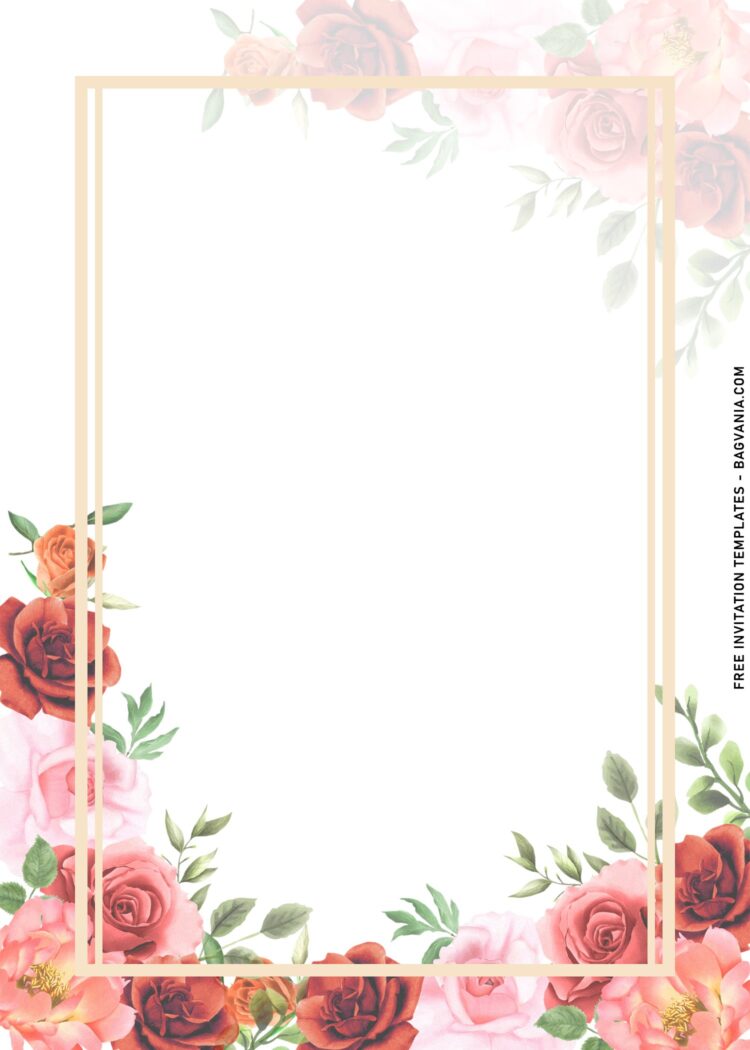 10+ Spring Warming Roses Floral Birthday Invitation Templates | FREE ...