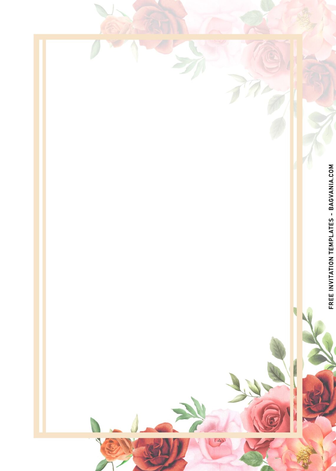 10+ Spring Warming Roses Floral Birthday Invitation Templates | FREE ...