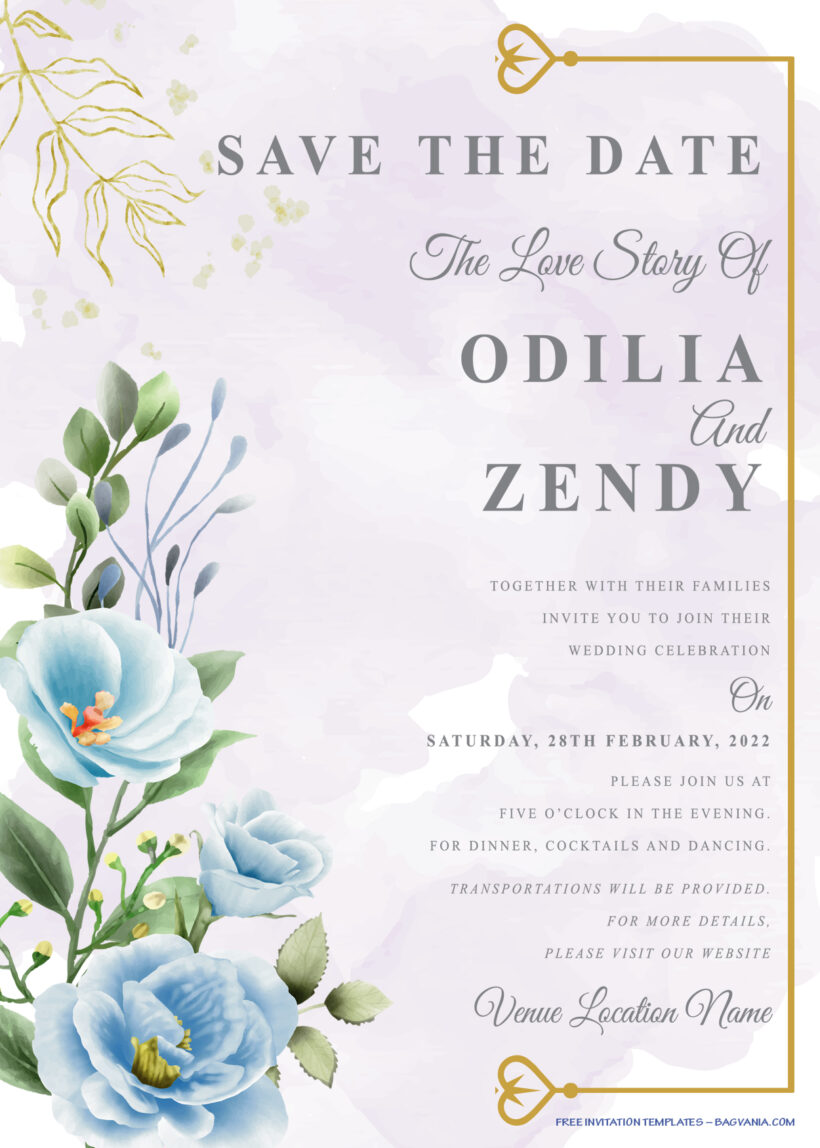 10+ Golden Thread Of Spring Floral Wedding Invitation Title