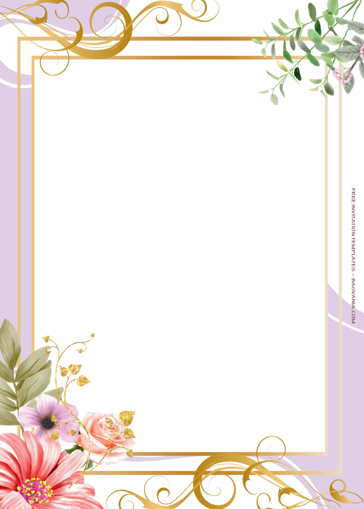 10+ Goldie Summer Floral Wedding Invitation Templates | FREE Printable ...