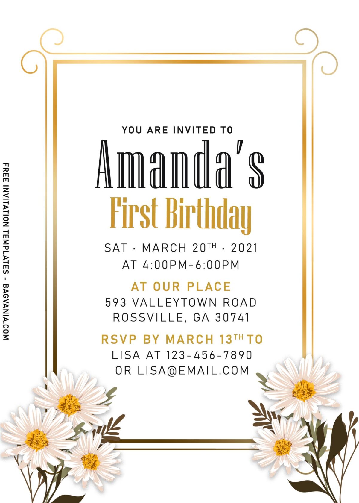 10+ Brightly Ever After Daisy Floral Party Invitation Templates