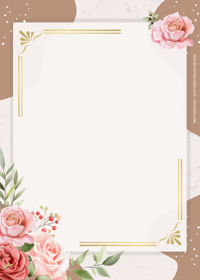 10+ Pink Spring Gold Floral Wedding Invitation Templates 