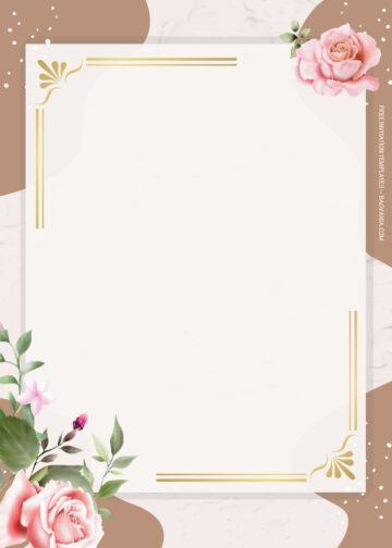 10+ Pink Spring Gold Floral Wedding Invitation Templates | FREE ...