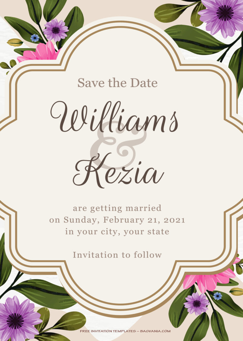 11+ Classic And Gold Summer Floral Wedding Invitation Title