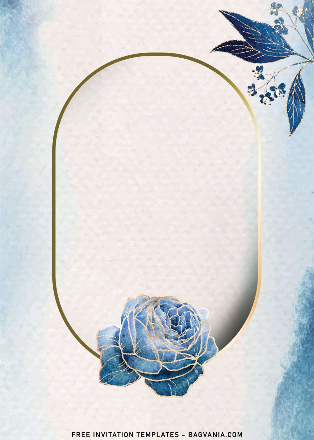 11+ Breathtaking Blue Floral Invitation Templates For Your Special Day with magical blue rose