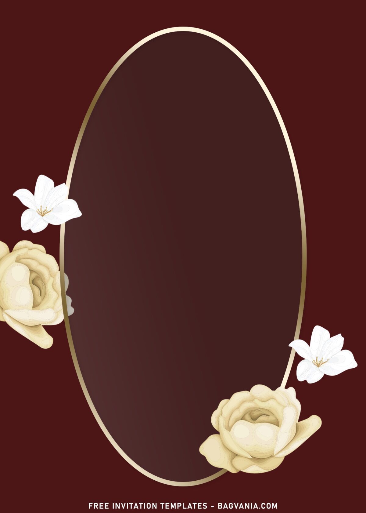 7+ Lavish Rose Birthday Invitation Templates with enchanting white magnolia