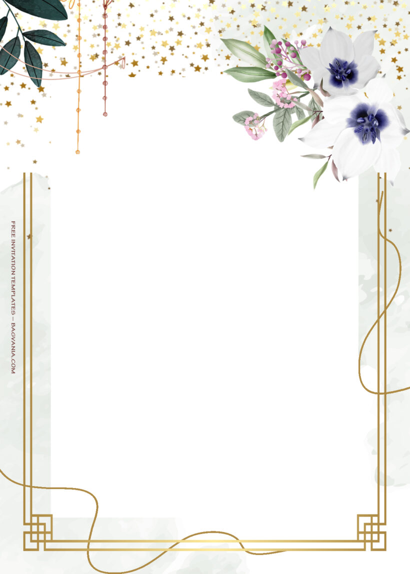 7+ Gold Floral Gate For Wedding Invitation Four