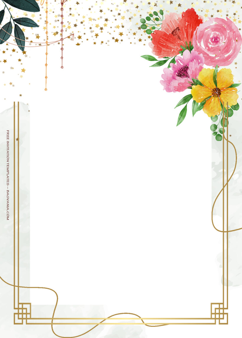 7+ Gold Floral Gate For Wedding Invitation One