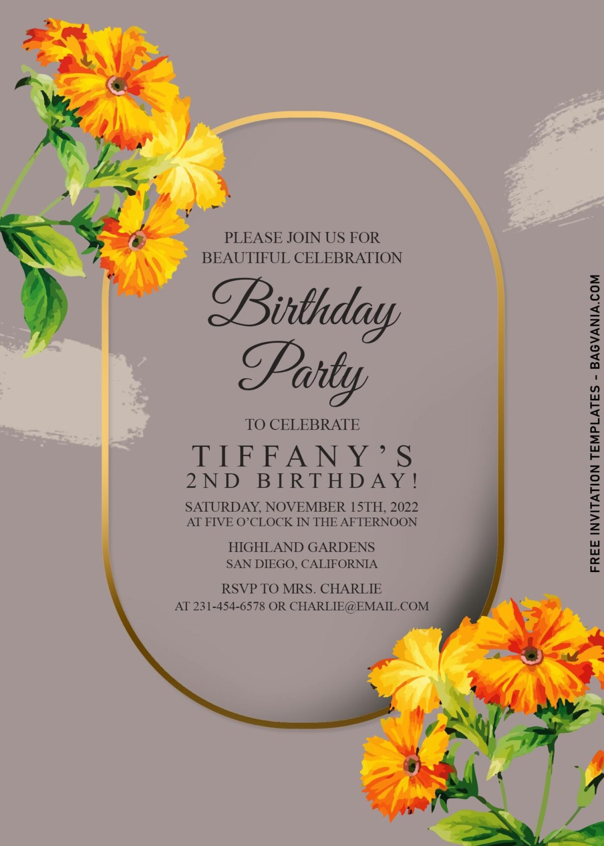 8+ Enchanted Poppy & Gardenia Floral Birthday Invitation Templates