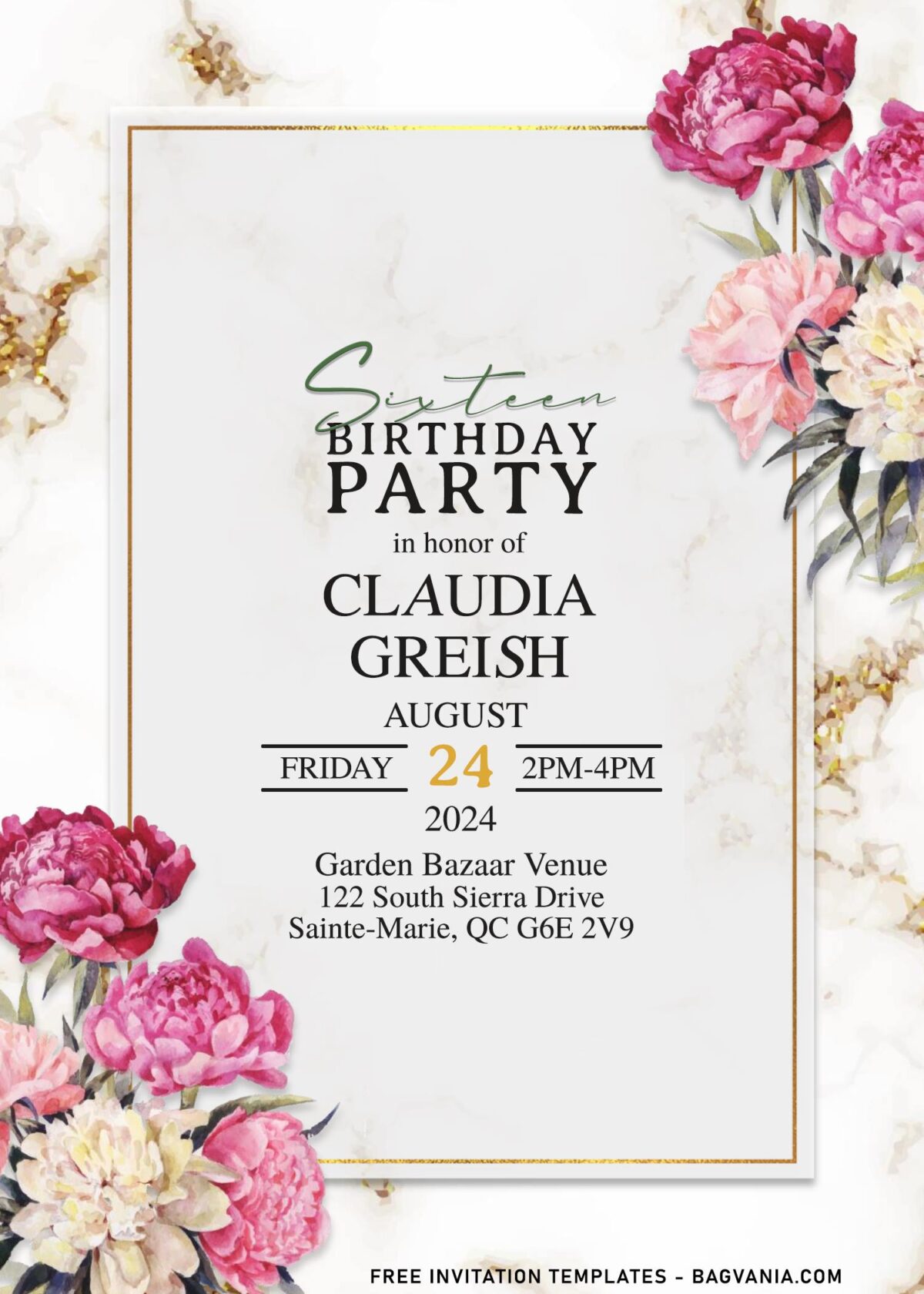 8+ Expert-Approved Marble Floral Birthday And Wedding Invitation Templates