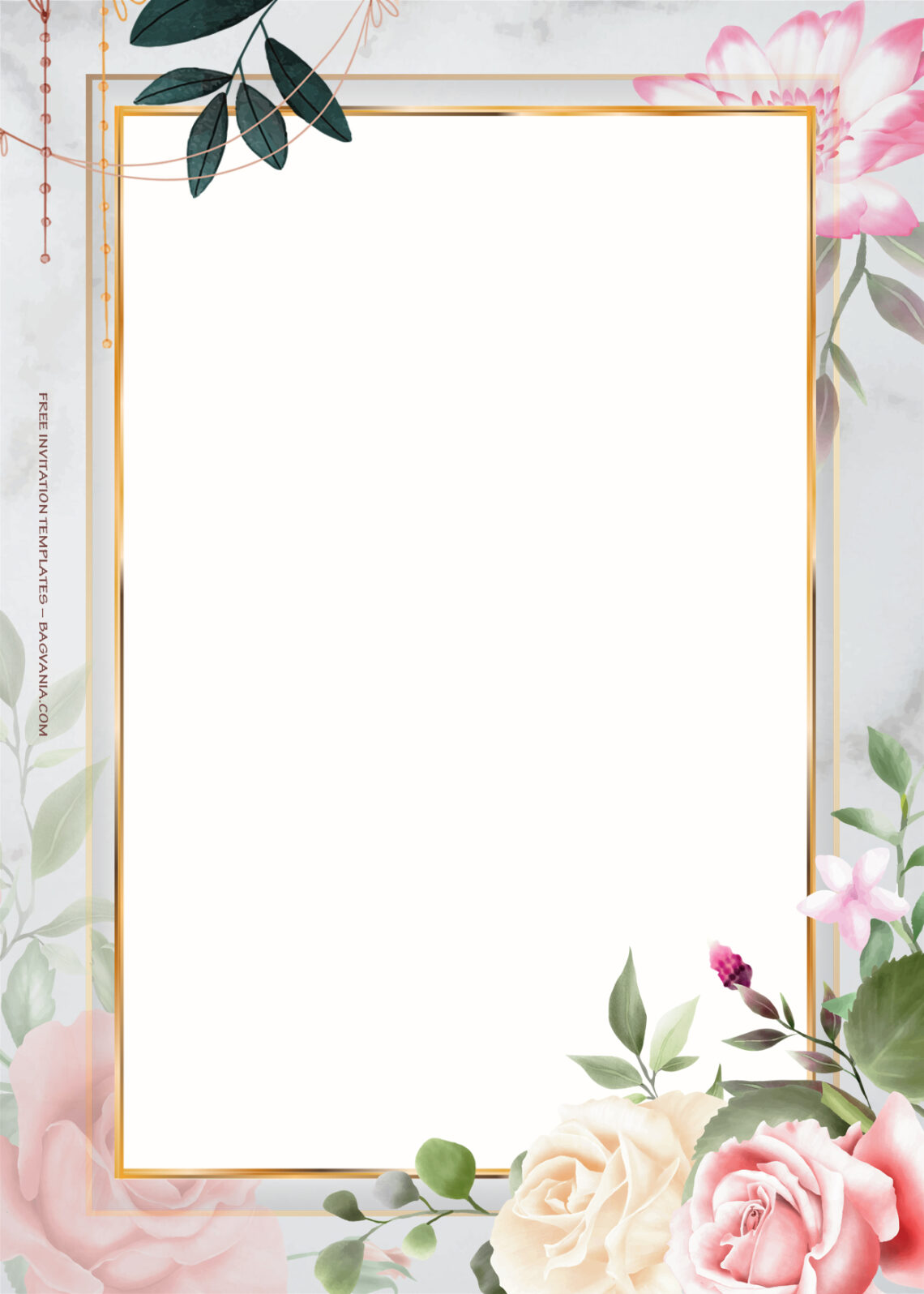 9+ Spring With Love Gold Wedding Invitation Templates | FREE Printable ...