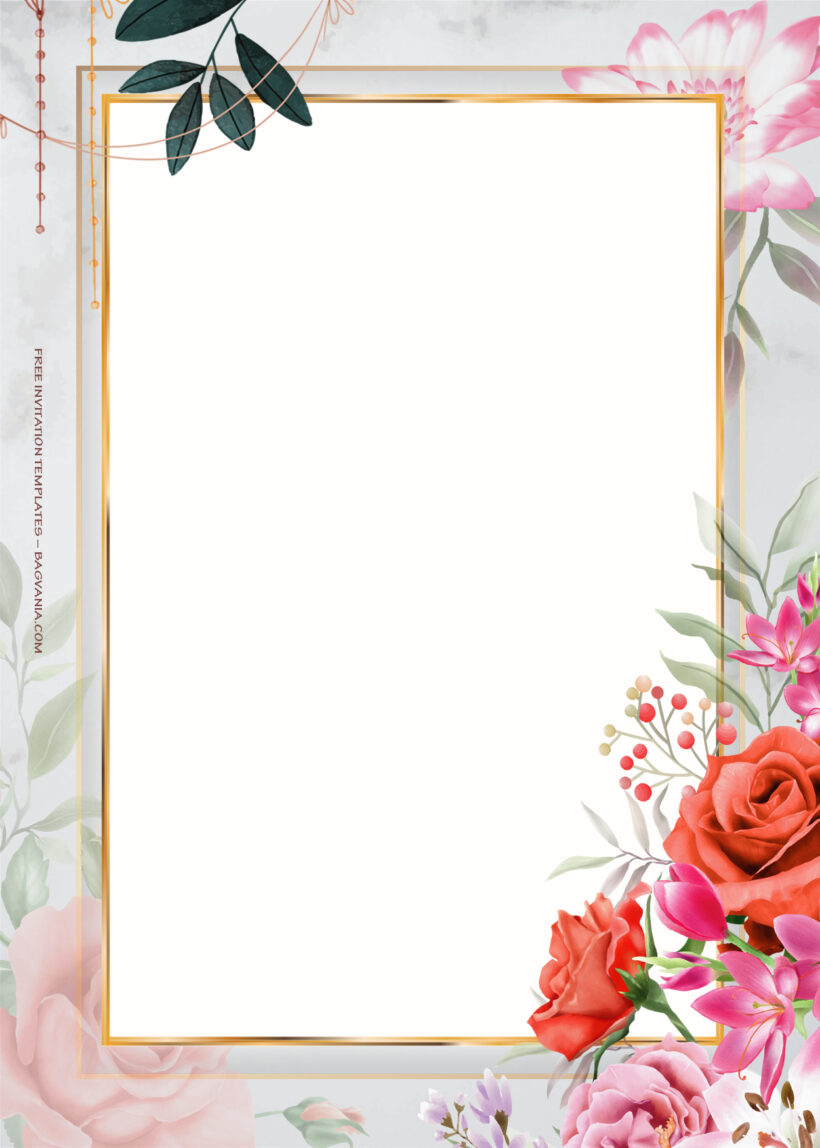 9+ Spring With Love Gold Wedding Invitation Templates Six
