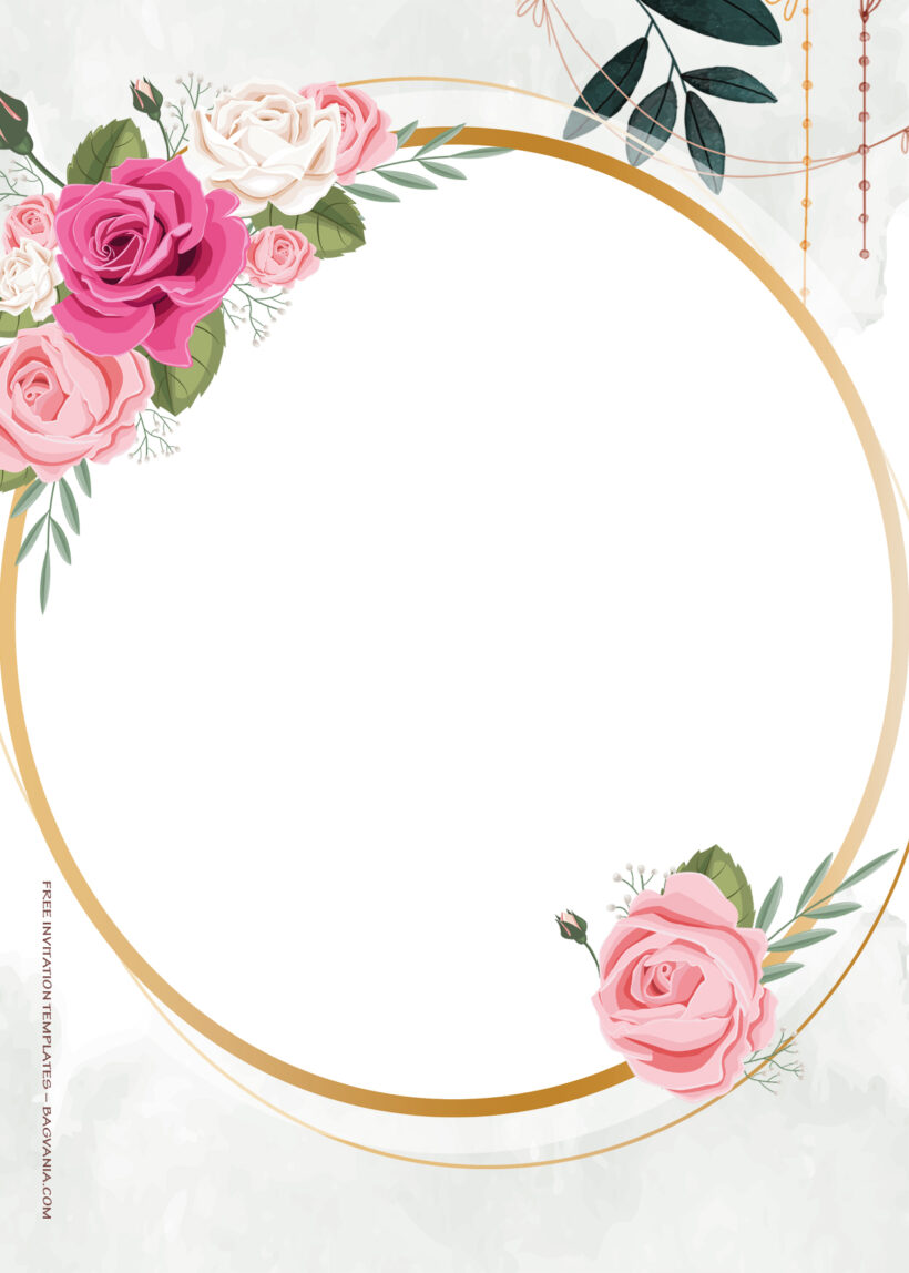 9+ Sprinkle Of Summer Gold Floral Wedding Invitation Templates Two