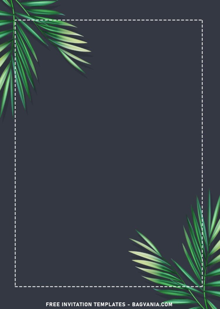 9+ Aesthetic Summer Palm Leaves Birthday Invitation Templates | FREE ...