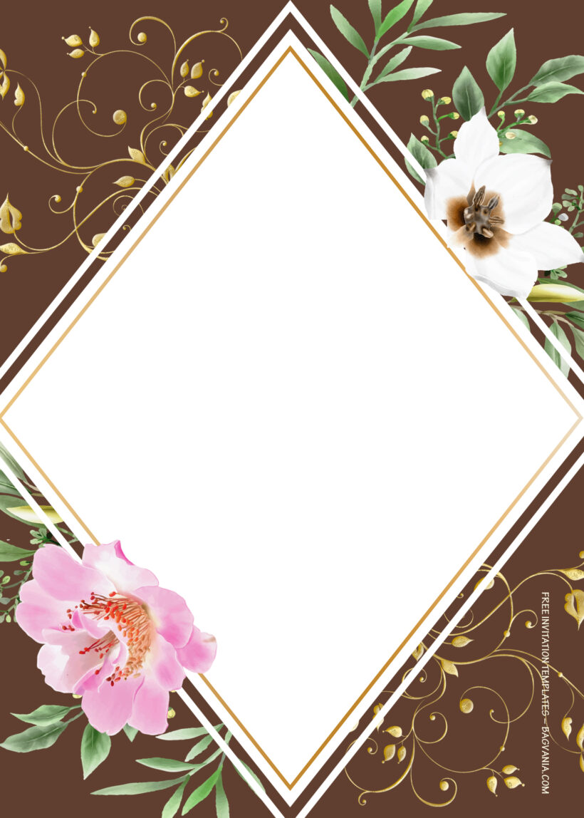 7+ Dazzling Spring Gold Floral Wedding Invitation Templates One