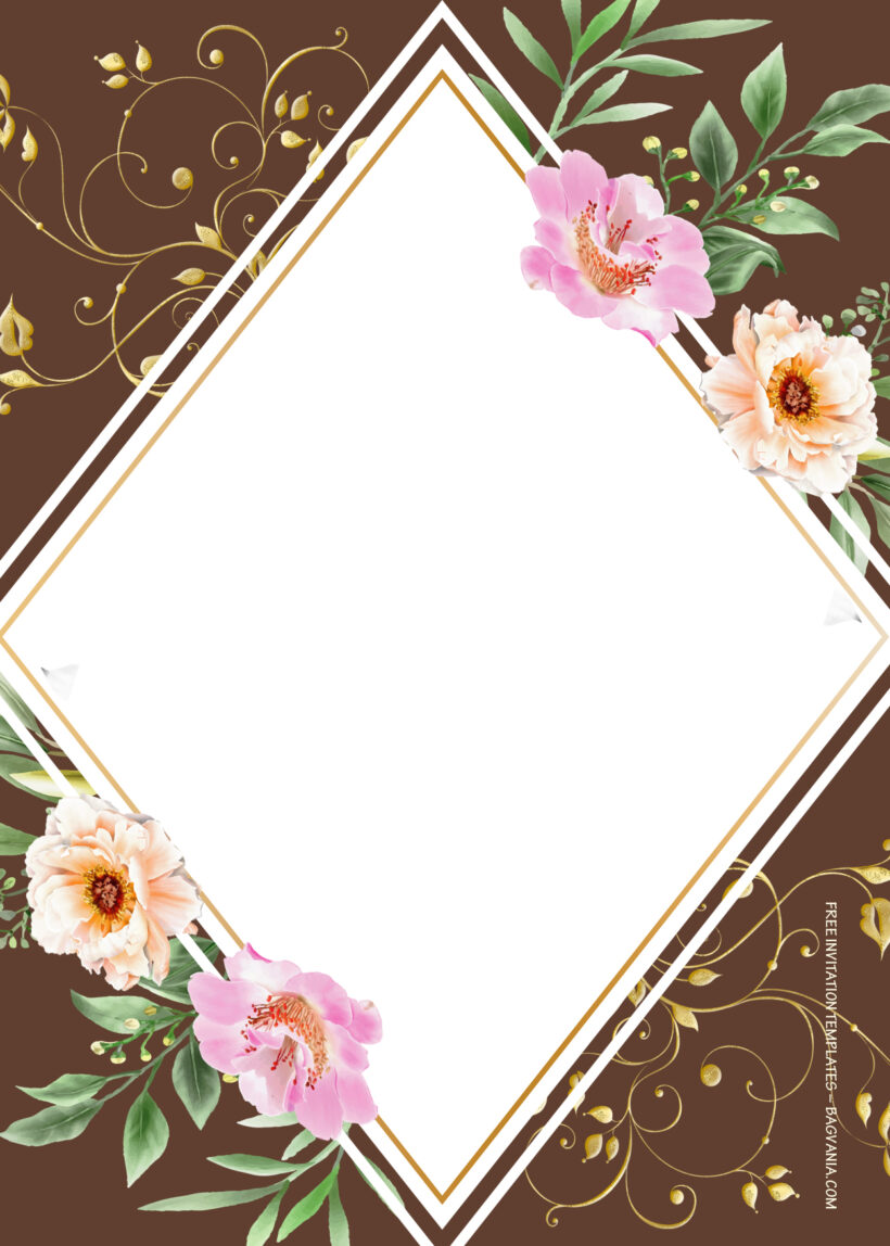 7+ Dazzling Spring Gold Floral Wedding Invitation Templates Seven